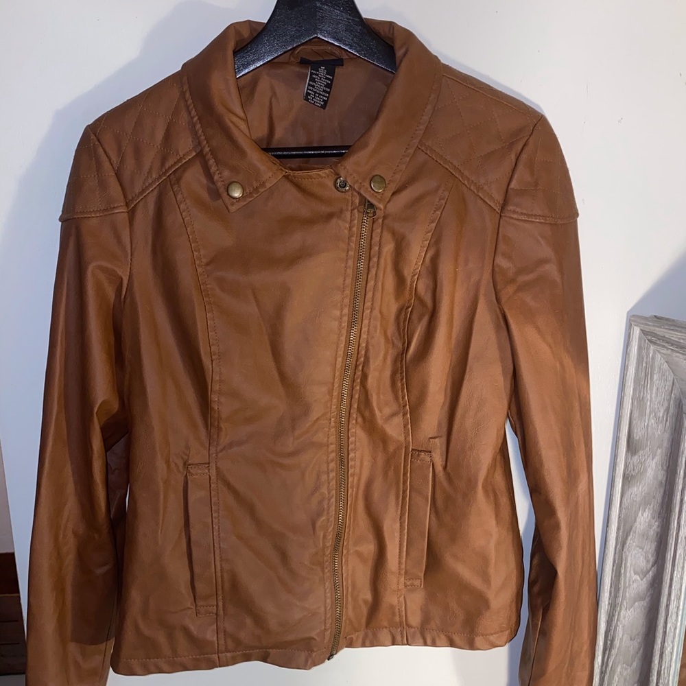 Faux leather jacket